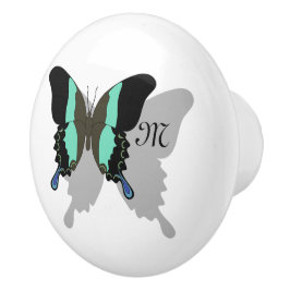 Birdwing Butterfly Shadow Monogram Keramische Knop