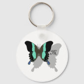 Birdwing Butterfly Shadow Monogram Sleutelhanger (Voorkant)