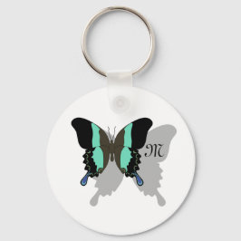 Birdwing Butterfly Shadow Monogram Sleutelhanger