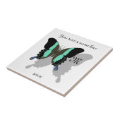 Birdwing Butterfly Shadow Monogram Tegeltje (Zijkant)