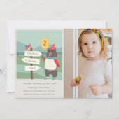 Birdy Beer Mijlsteen Elke leeftijd Foto van Birthd Bedankkaart (Voorkant)