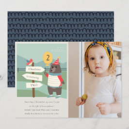 Birdy Beer Mijlsteen Elke leeftijd Foto van Birthd Bedankkaart