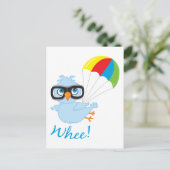 Birdy Parachute Briefkaart (Staand voorkant)