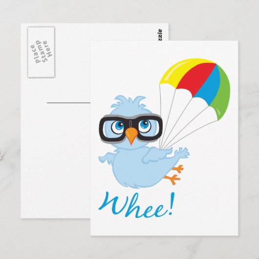 Birdy Parachute Briefkaart (Voorkant / Achterkant)