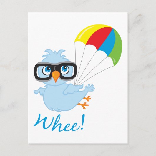 Birdy Parachute Briefkaart (Voorkant)