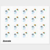 Birdy Parachute Ronde Sticker (Vel)