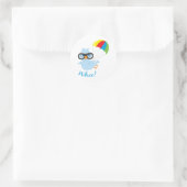 Birdy Parachute Ronde Sticker (Tas)