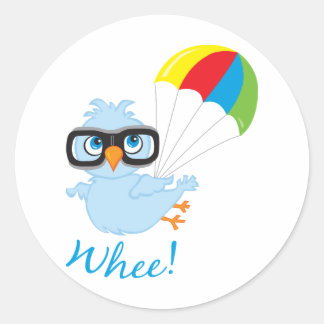 Birdy Parachute Ronde Sticker
