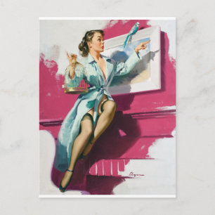 Birdy Pin Up Briefkaart