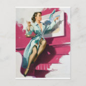 Birdy Pin Up Briefkaart (Voorkant)