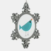 Birdy Tin Sneeuwvlok Ornament (Links)