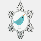 Birdy Tin Sneeuwvlok Ornament (Rechts)