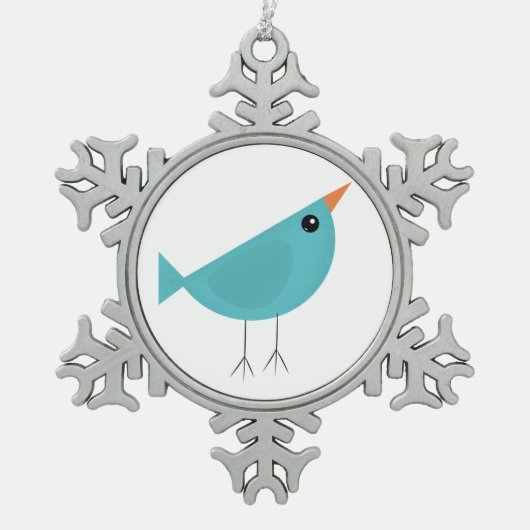 Birdy Tin Sneeuwvlok Ornament (Voorkant)