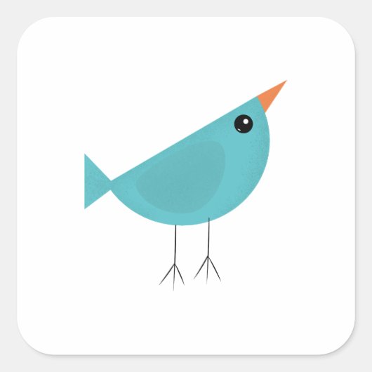 Birdy Vierkante Sticker (Voorkant)