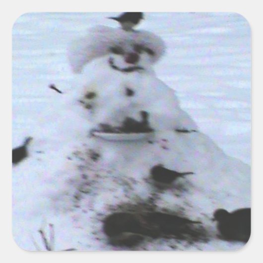 Birdy Vierkante Sticker (Voorkant)