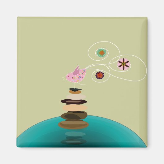 Birdy yogahouding magneet (Voorkant)