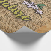 Bireds op bijkantoor, het Oude Ontwerp van de Kuns Cadeaupapier (Hoek)