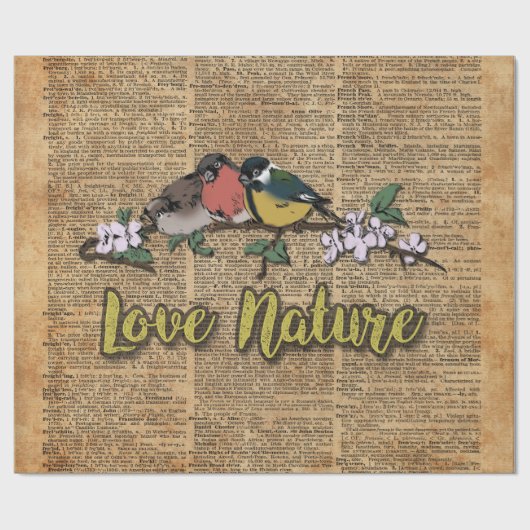 Bireds op bijkantoor, het Oude Ontwerp van de Kuns Cadeaupapier (Vlak)