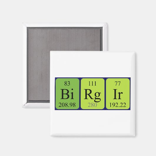 Birgir periodieke table name magnet (Voorkant / Achterkant)