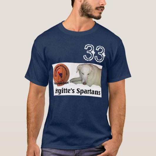 Birgitte&apos;s Spartans, 33 - Gepersonaliseerd T-shirt (Voorkant)