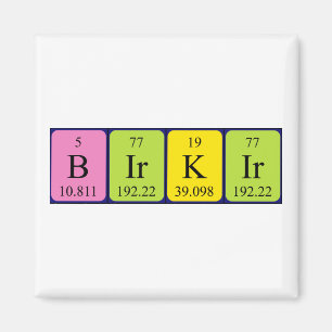Birkir periodieke table name magnet