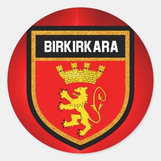 Birkirkara Flag Ronde Sticker (Voorkant)