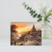 Birla stijl Indiase hindoetempel waterverf Briefkaart (Staand voorkant)
