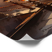 Birla stijl Indiase hindoetempel waterverf Poster (Hoek)