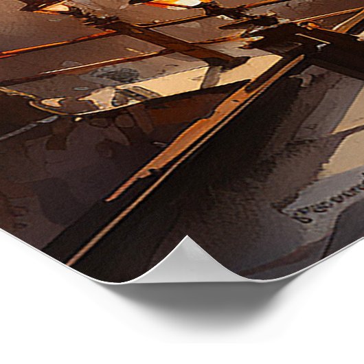 Birla stijl Indiase hindoetempel waterverf Poster (Hoek)