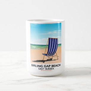 Birling Gap Bea, East Sussex vintage reisposter Koffiemok
