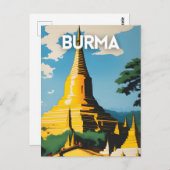 Birma Briefkaart (Voorkant / Achterkant)