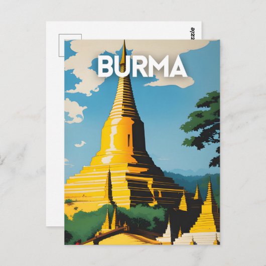 Birma Briefkaart (Voorkant / Achterkant)