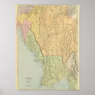 Birma en de aangrenzende landen poster