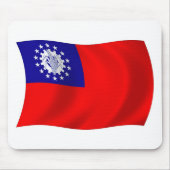 Birma Flag Mousepad Muismat (Voorkant)