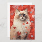 Birma kat Valentijnsdag Feestdagenkaart (Voorkant / Achterkant)