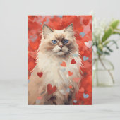 Birma kat Valentijnsdag Feestdagenkaart (Staand voorkant)