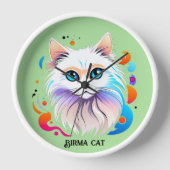 Birma Katze - Farbige Illustration (Voorkant)
