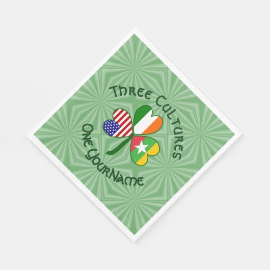 Birma (Myanmar) Ierland Verenigde Staten Shamrock  Servet (Hoek)