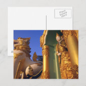 Birma (Myanmar), Rangoon (Yangon) Tempel Briefkaart (Voorkant / Achterkant)