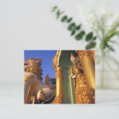 Birma (Myanmar), Rangoon (Yangon) Tempel Briefkaart (Staand voorkant)