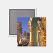 Birma (Myanmar), Rangoon (Yangon) Tempel Magneet (Voorkant / Achterkant)