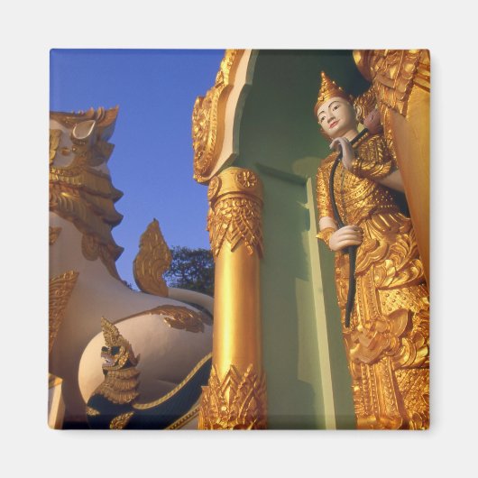 Birma (Myanmar), Rangoon (Yangon) Tempel Magneet (Voorkant)