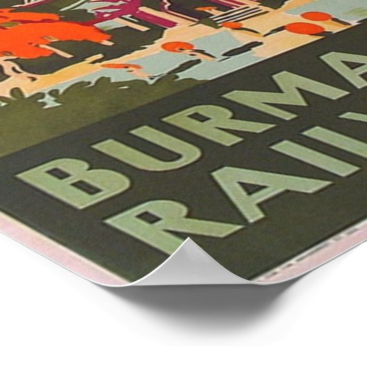 Birma Myanmar Temples | Vintage Travel Poster (Hoek)