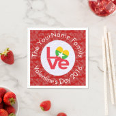 Birma Myanmar Vlag Hart LIEFDE Rood Personaliseer Servetten (Insitu)