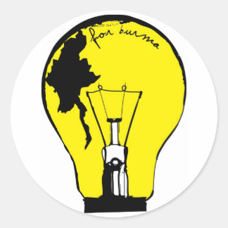 birma ronde sticker