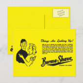 Birma Shave Adoring Eyes Briefkaart (Voorkant / Achterkant)