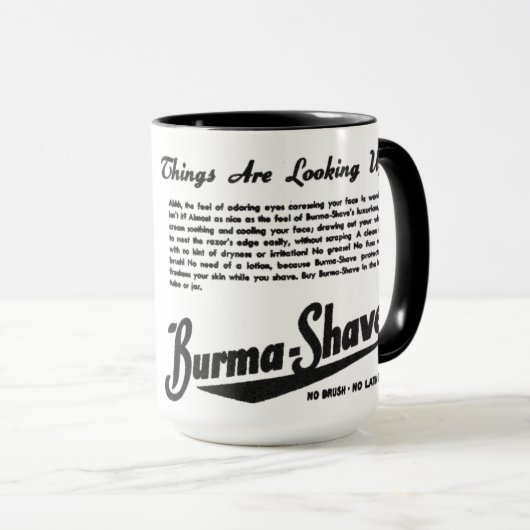 Birma Shave Adoring Eyes Mok (Voorkant rechts)