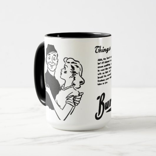 Birma Shave Adoring Eyes Mok (Voorkant links)