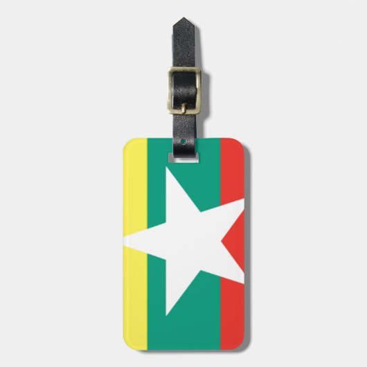 Birma-vlag Bagagelabel (Voorkant verticaal)