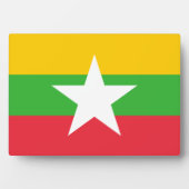 Birma vlag; Myanmar Fotoplaat (voorkant)